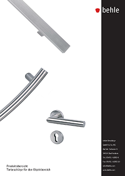 behle Product overview "Pull handles for contract sector"